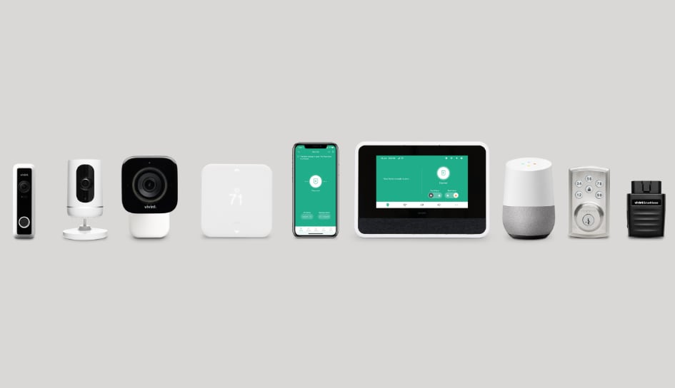Vivint home security product line in Charlotte